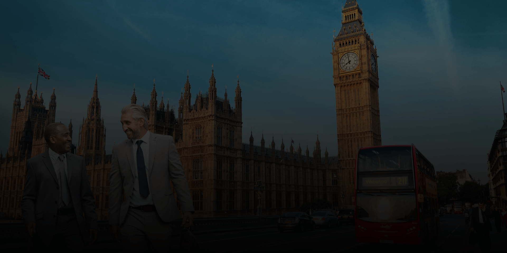 London with Investors Walking on the sidewalk